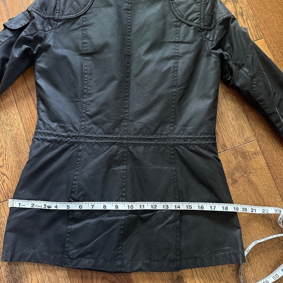 BARBOUR - Waxed Cotton Jacket Size US 4 Black EUC - Picture 7 of 11